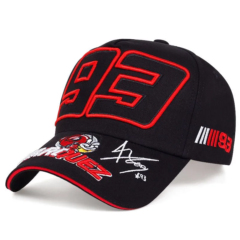 Outdoor Motorcycle Cap Unisex Casual Baseball Hat Men's Racing Cap - Black