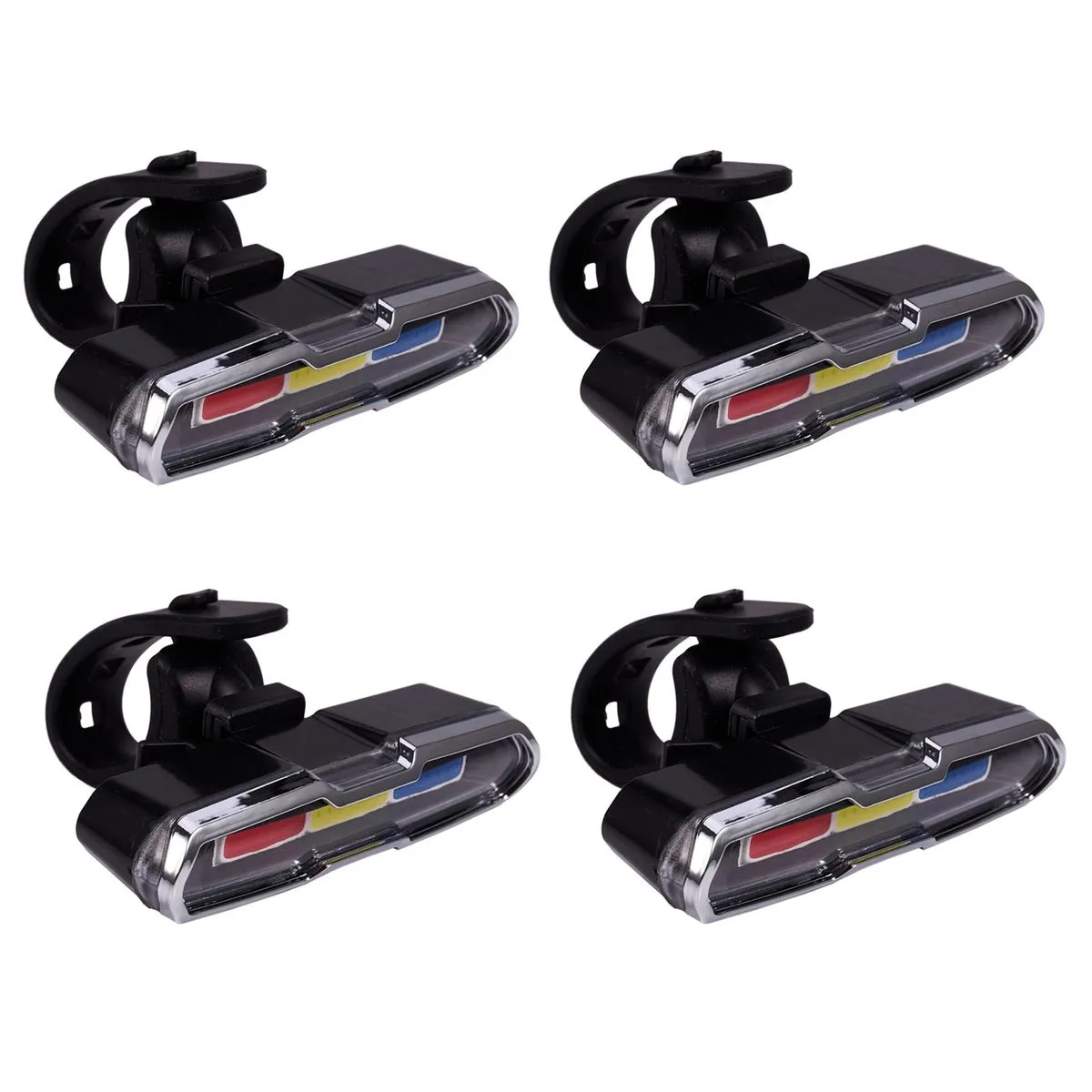 Usb Rechargeable Led Bike Taillight Red - White - Blue Light Color