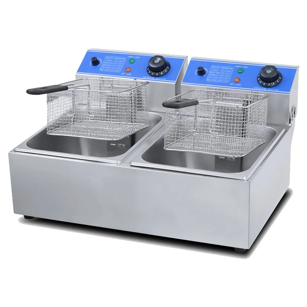 6L + 6L  Stainless Steel Double Tank Electric Fryer