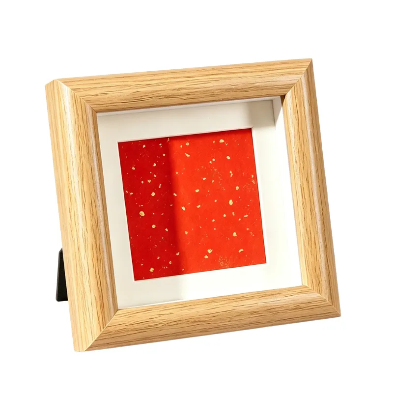 4 Inch Square Wooden Photo Frame, Tabletop Display Art Frame