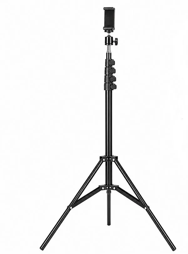 180cm Adjustable Camera Tripod with Phone Holder & Ball Head