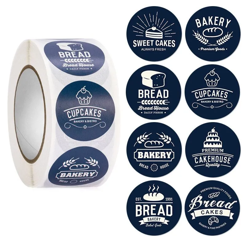 Bakery / Baked Goods Themed Stickers - Blue