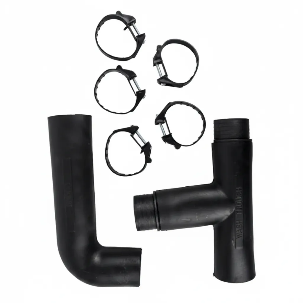 Durable Rubber Double Bowl Sink Trap 38mm x 300mm