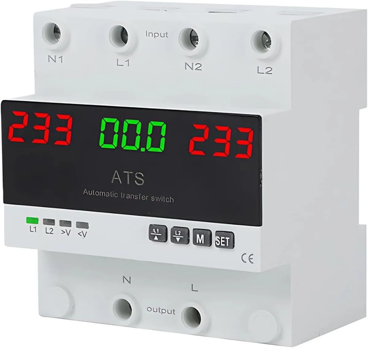 Power 63 Amp Transfer Switch, 220V, Over Current/Under & Over Voltage