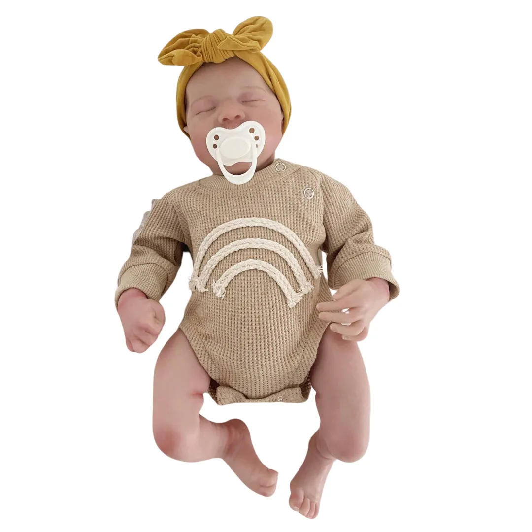 45CM Realistic Soft Reborn Doll With Painted 3D Hair Handmade Baby Doll