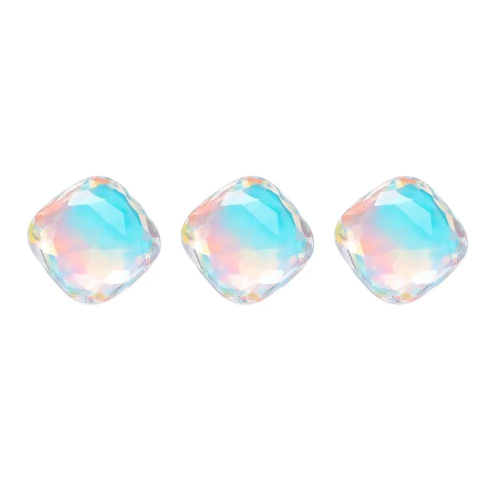 3 Pack - Minimalist Square Nail Art Rhinestones - Blue