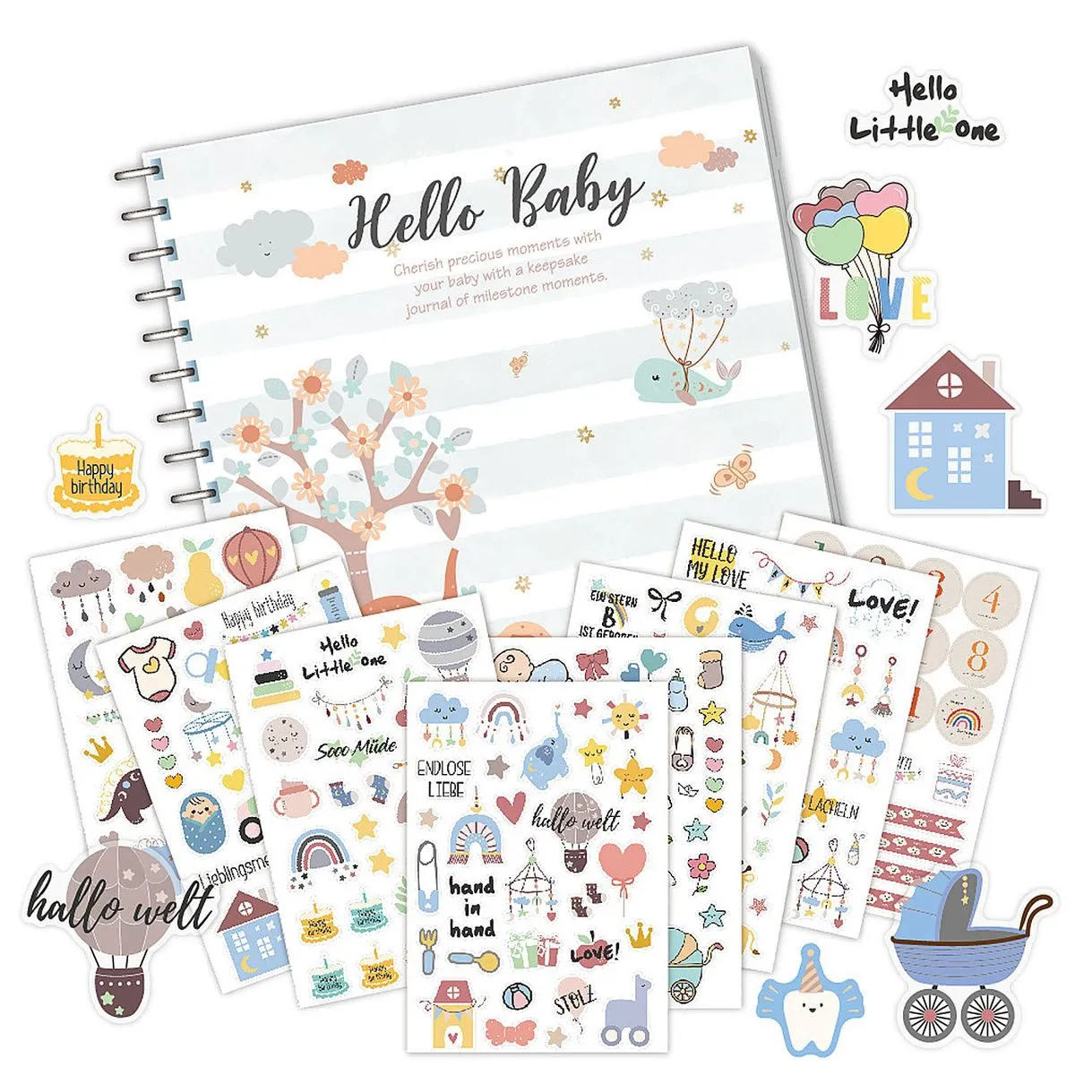 Photo Album for Baby,Memory Book,Photo Journal - Blue