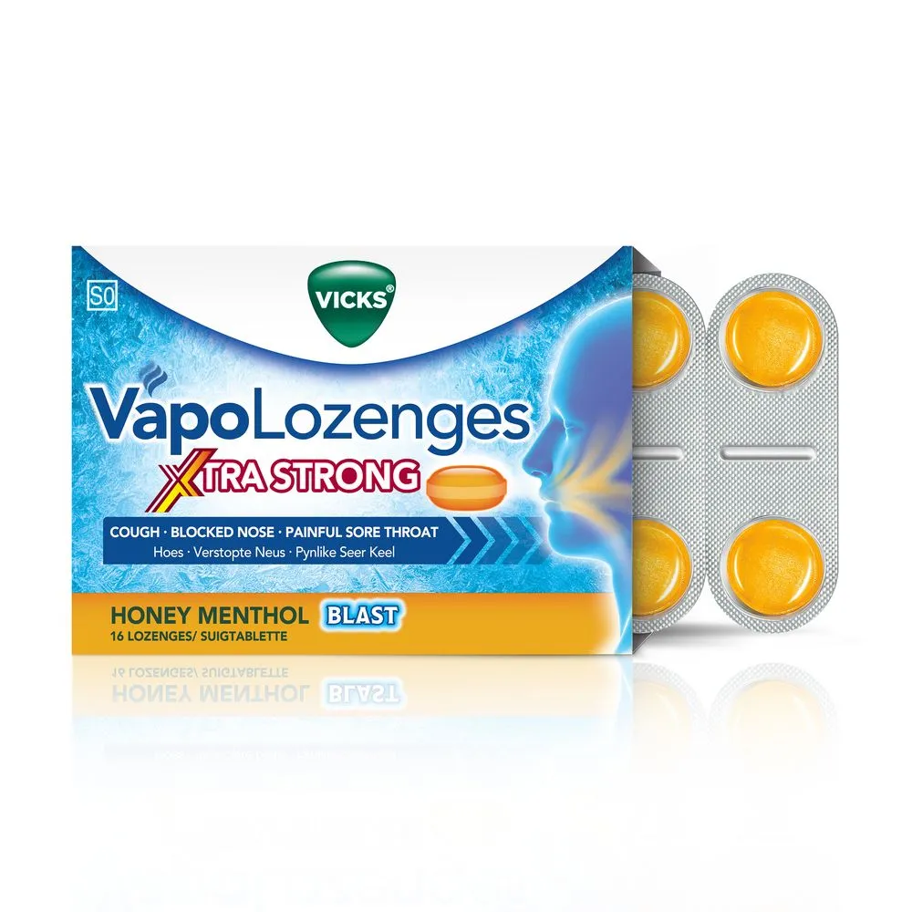 Vicks Xtra Strong Vapolozenges Honey & Menthol