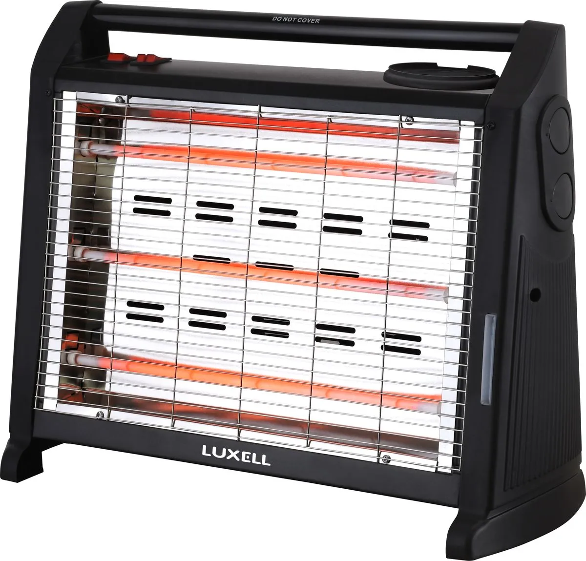 LUXELL - 3 Bar Heater with Humidifier and Safety Switch-1500W - LX2850S - Black-Black