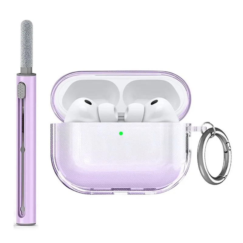 3Pcs Compatible with AirPodsPro3 Case Cover with Keychain & Cleaning Pen