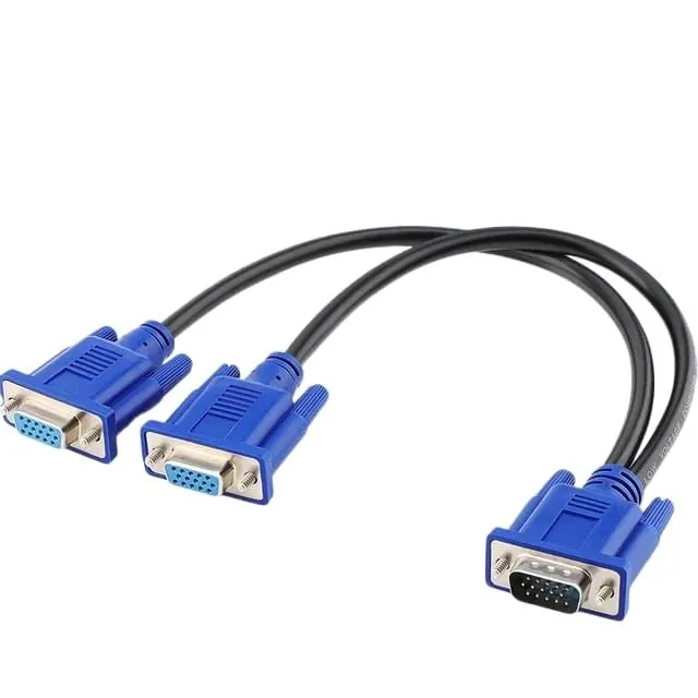 VGA Splitter Cable Male VGA To Female M/F VGA Monitor Computer Cable
