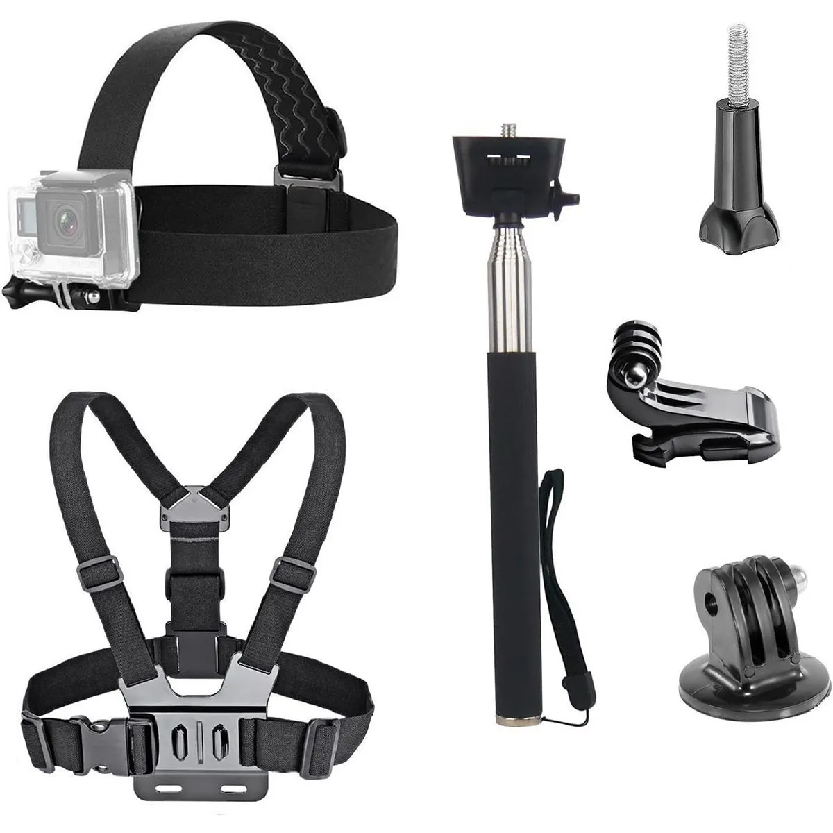 3 in 1 Universal Action Camera Accessories Kit for GoPro Hero