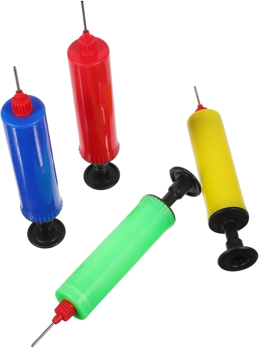 4Pieces Portable Hand Pump for Quick Inflation of Basketballs Volleyballs