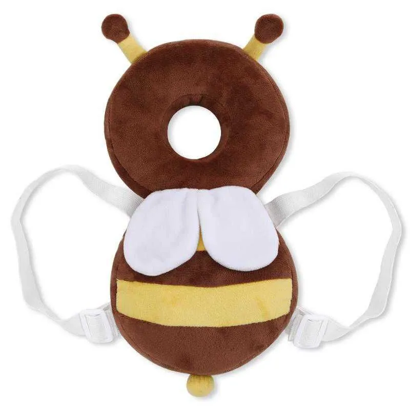 Baby Toddler Head Protective Pillow Anti-Fall Breathable Head Protector Cap - Brown