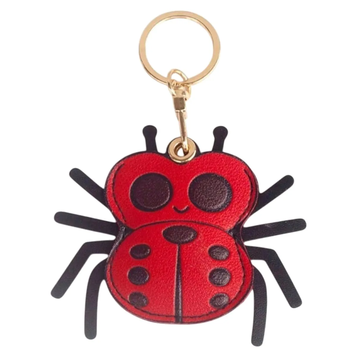 Cute Spider PU Leather Protective Case for AirTag - Red