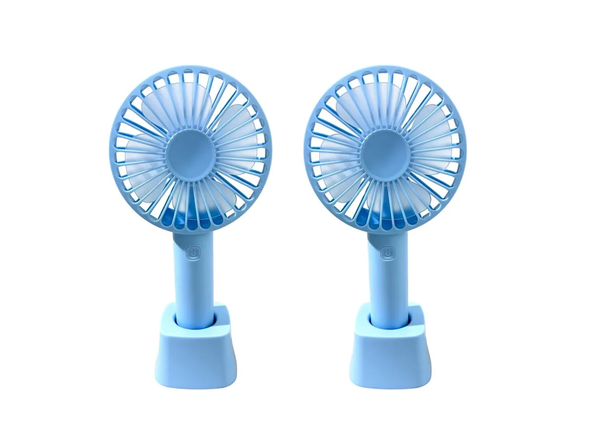 Mini Handheld Fan-2000Mah-Pack of 2 - Blue