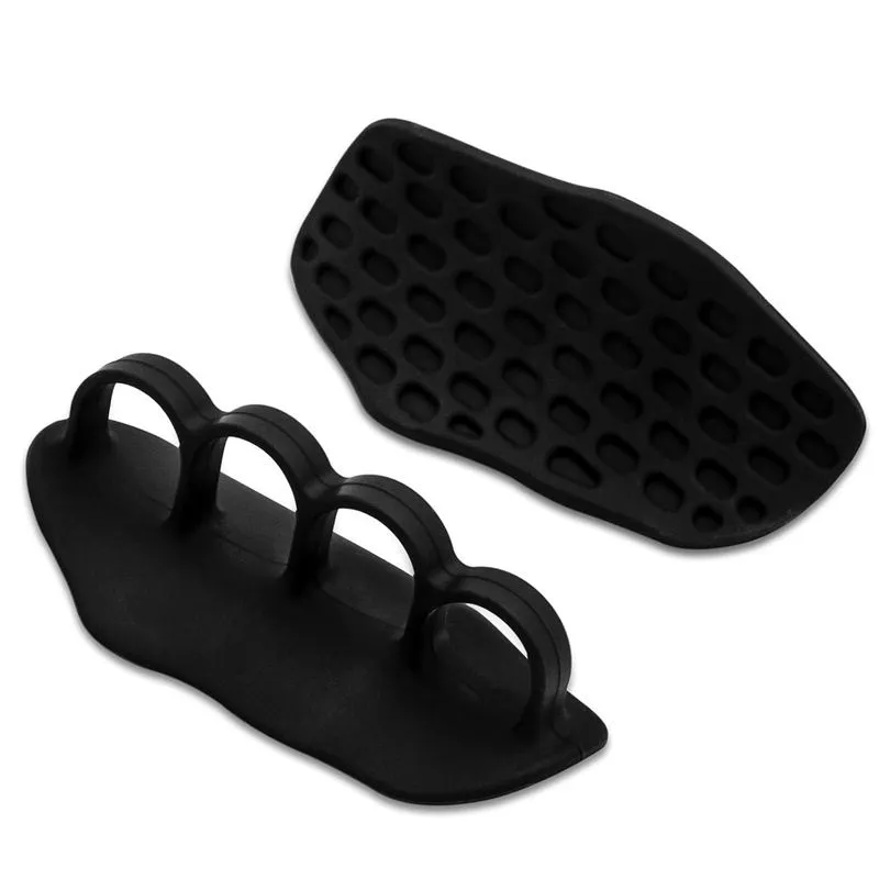 1 Pair Anti-Slip Workout Grips,Rubber Gym Grips Deadlifts Palm Gloves - Black