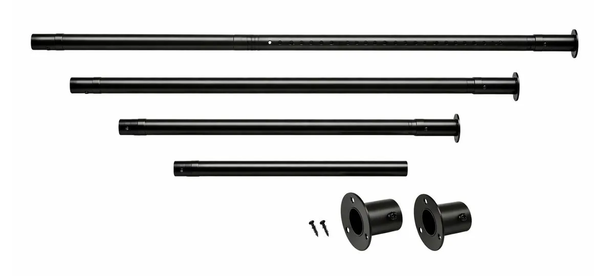Extendable Multipurpose Hanging Bar Black 40cm - 243cm