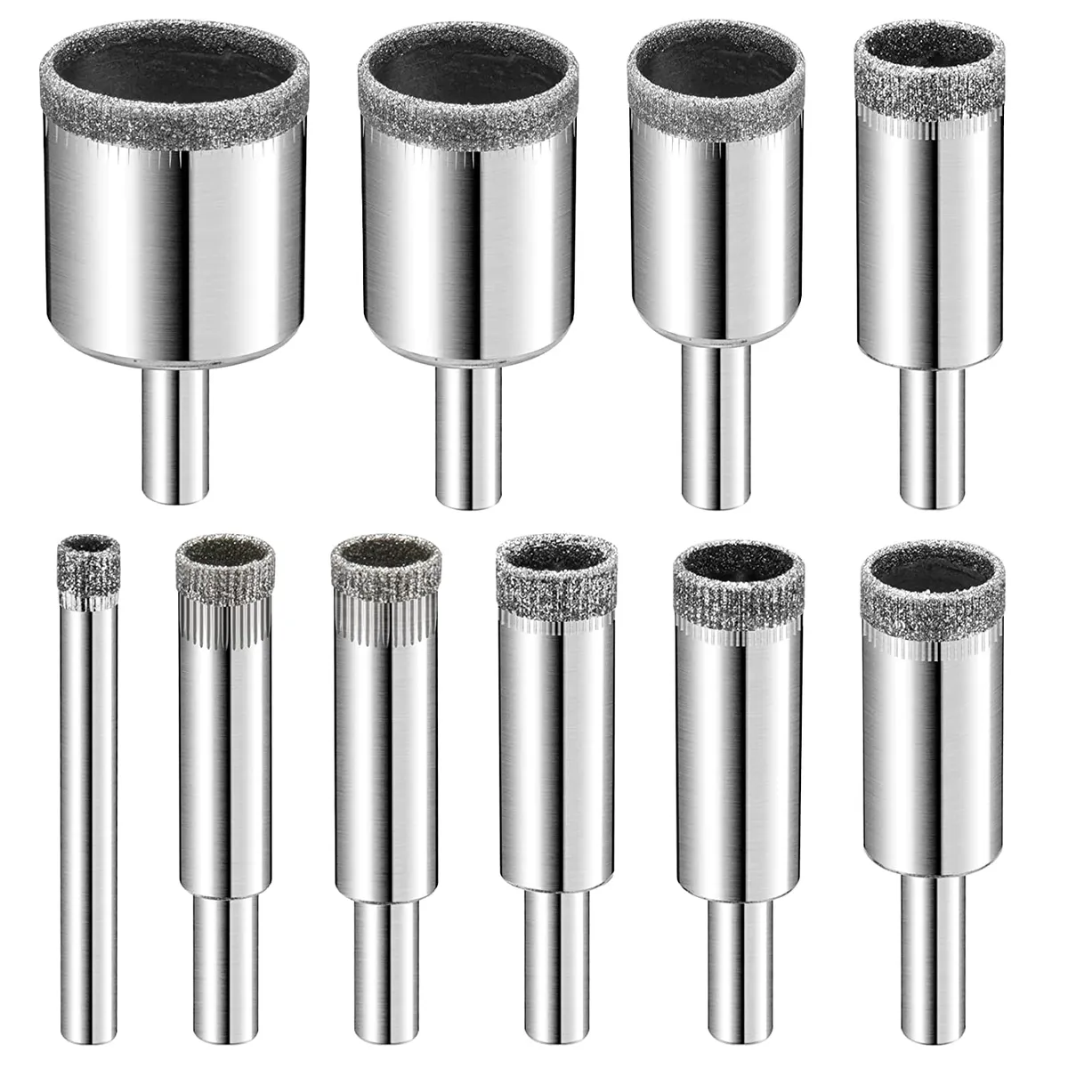 Diamond Drill Bits 10 Piece Hole Saw Glass Ceramic Stone