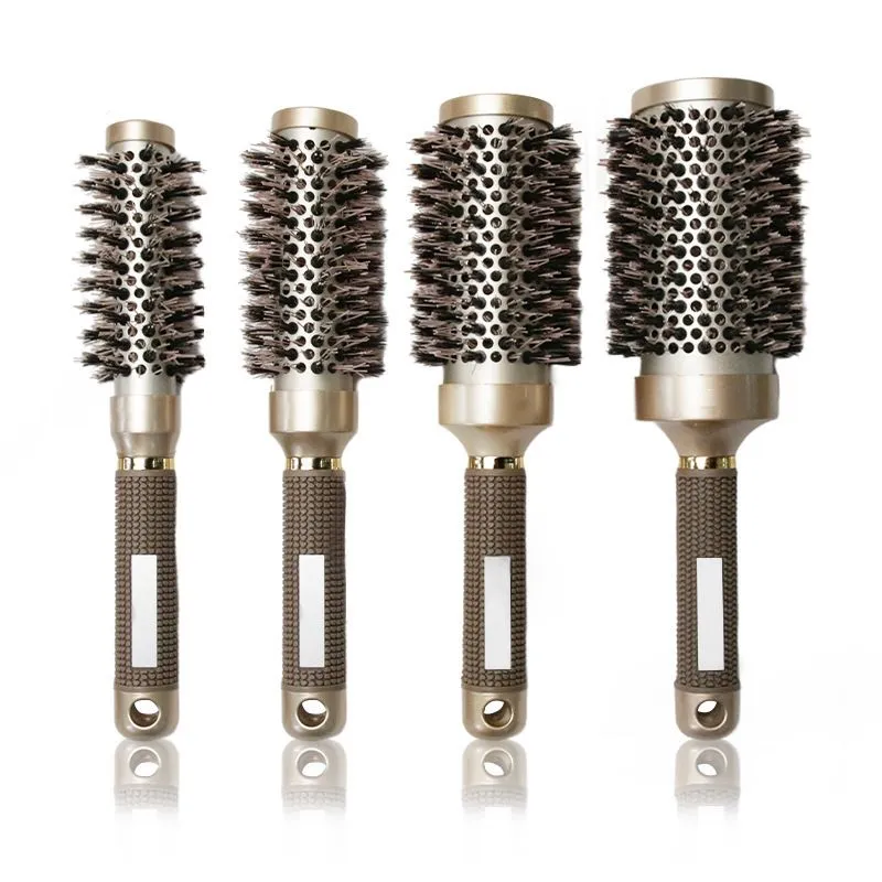 4-Piece Negative Ion Hair Brush Set with Tourmaline & Far Infrared