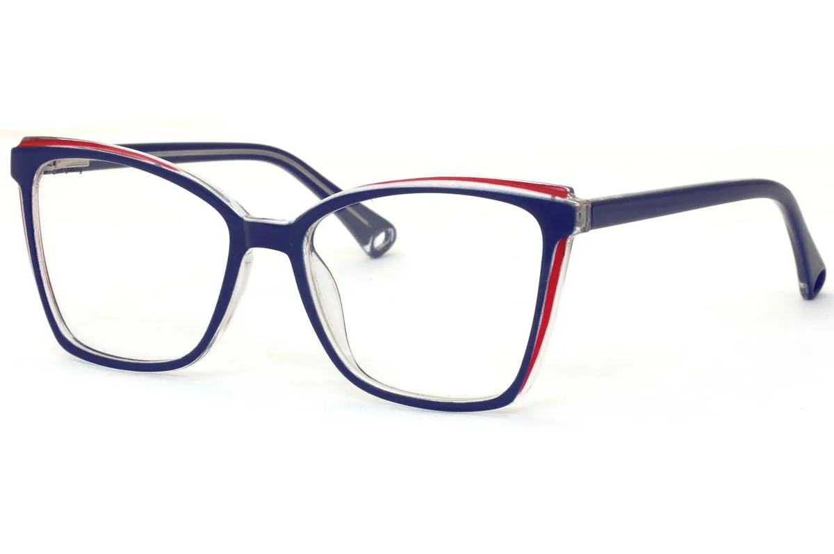 Aweh Eyewear Blue Light Blocking Glasses for Computer/Phone/TV: SL414 - Blue & Red