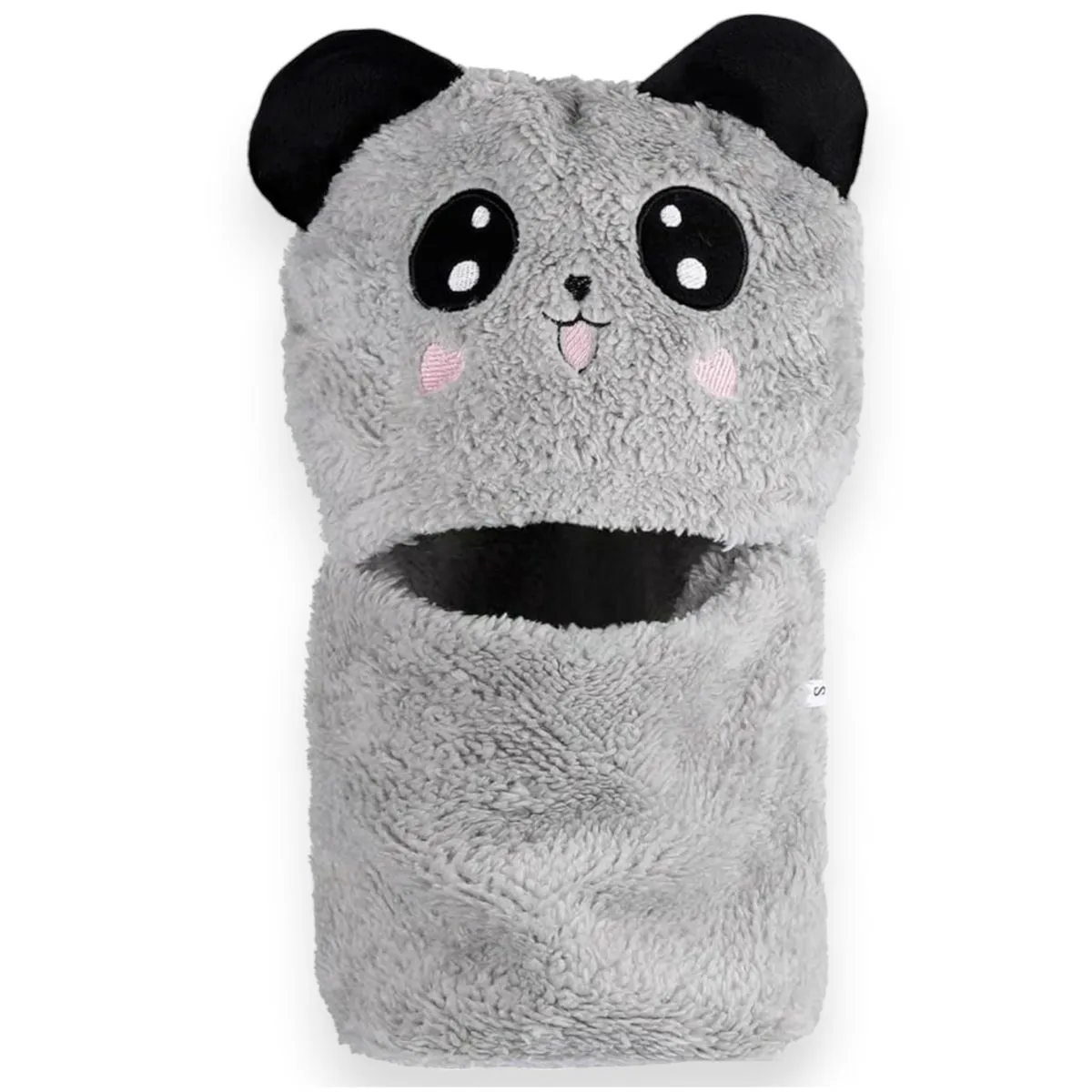 Winter Animals SnugBuddies 2-in-1 Kids'Knitted Hat & Scarf Combo - Grey Panda