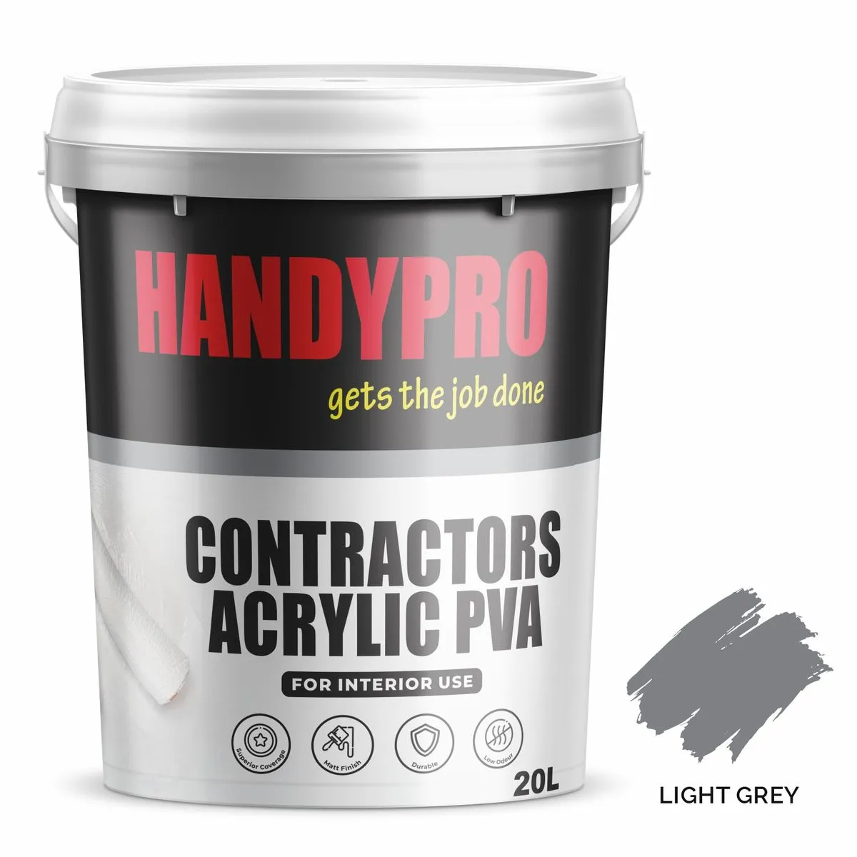 Handyman's Contractors Matt Acrylic PVA 20L - Light Grey