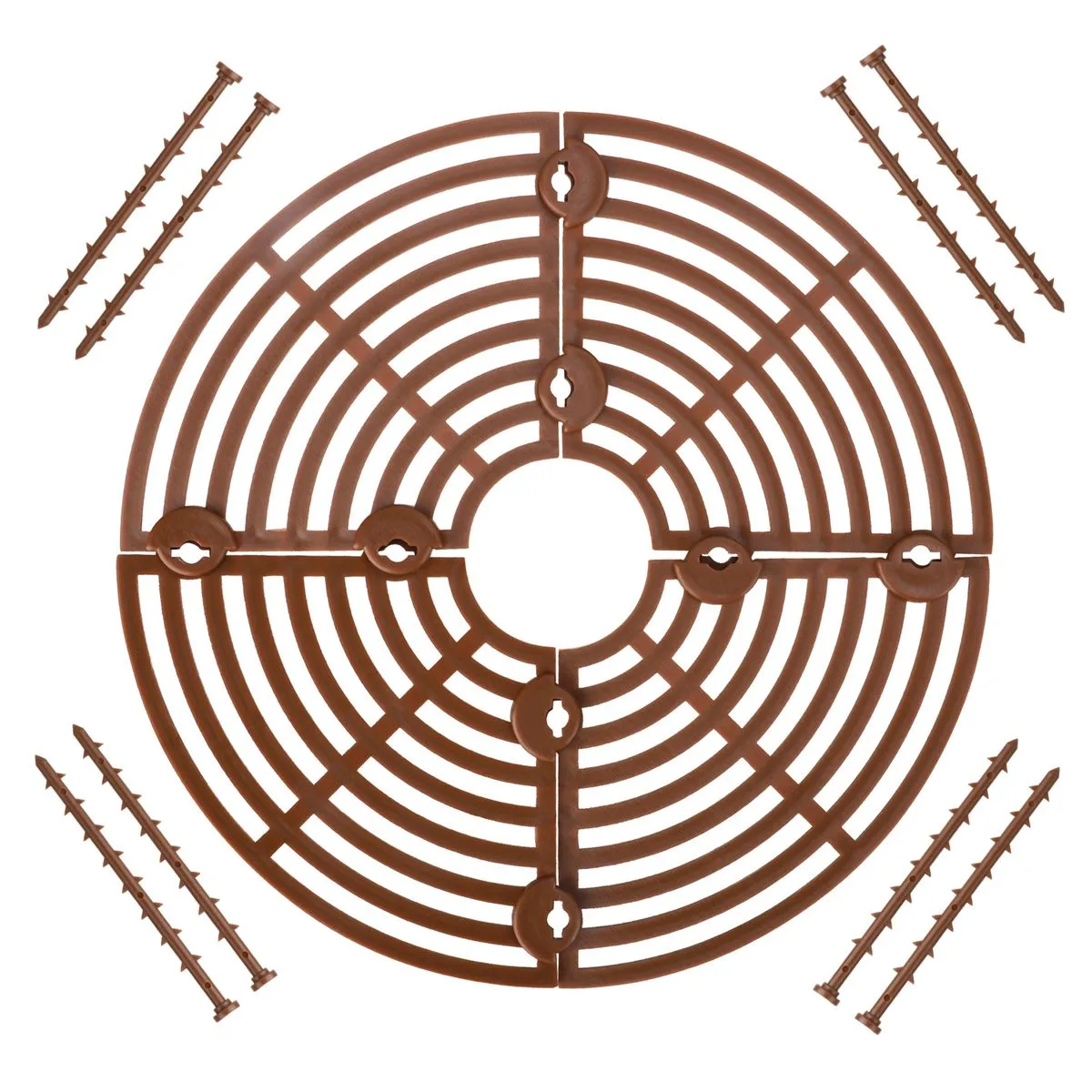 3 Pack Brown 18CM Plant Pot Guard Rails