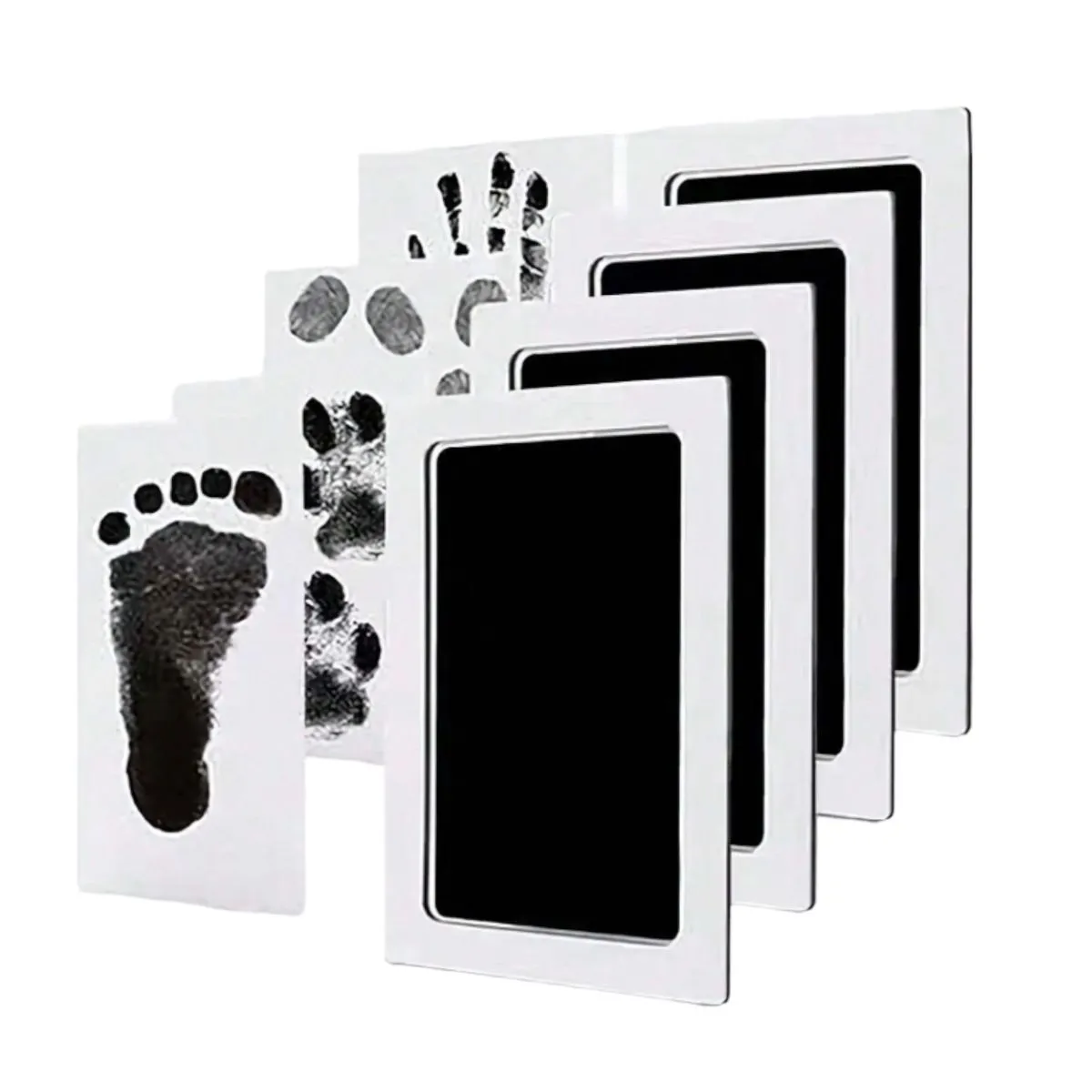 Newborn Handprint & Footprint Special Ink Pad Set - Non Toxic - Black