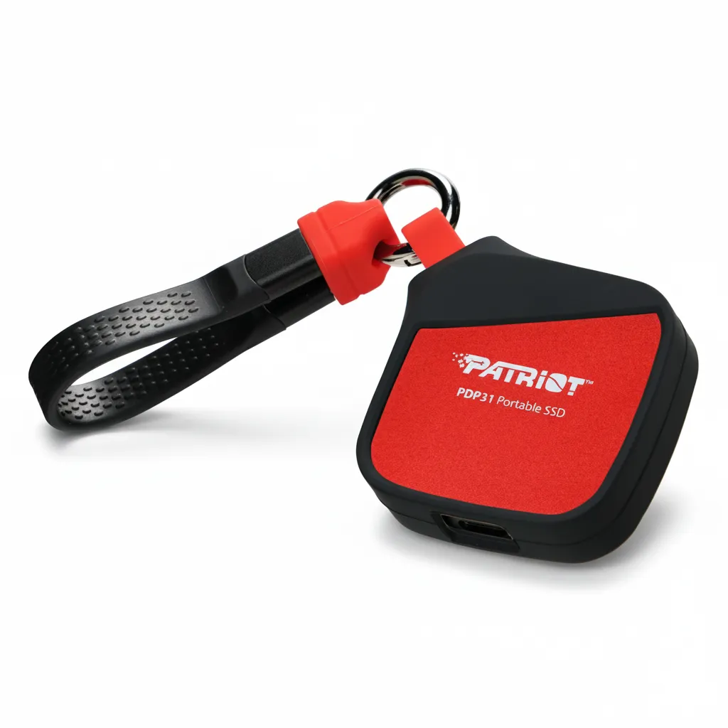 Patriot 500GB Type-C Portable SSD - Lightweight Red & Black