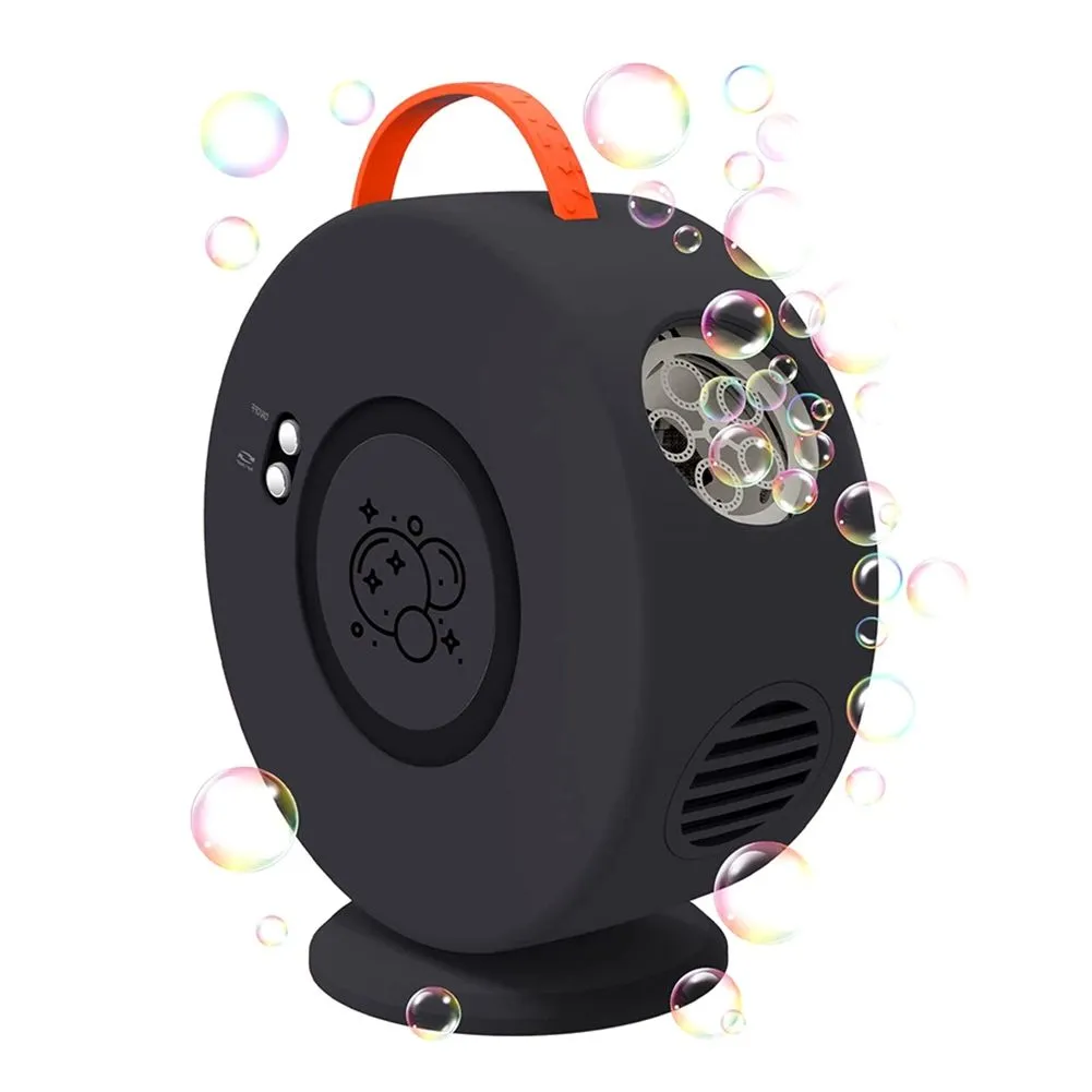 Bubble Machine for Kids Automatic Rotating 90 &360 Bubble Toy Black