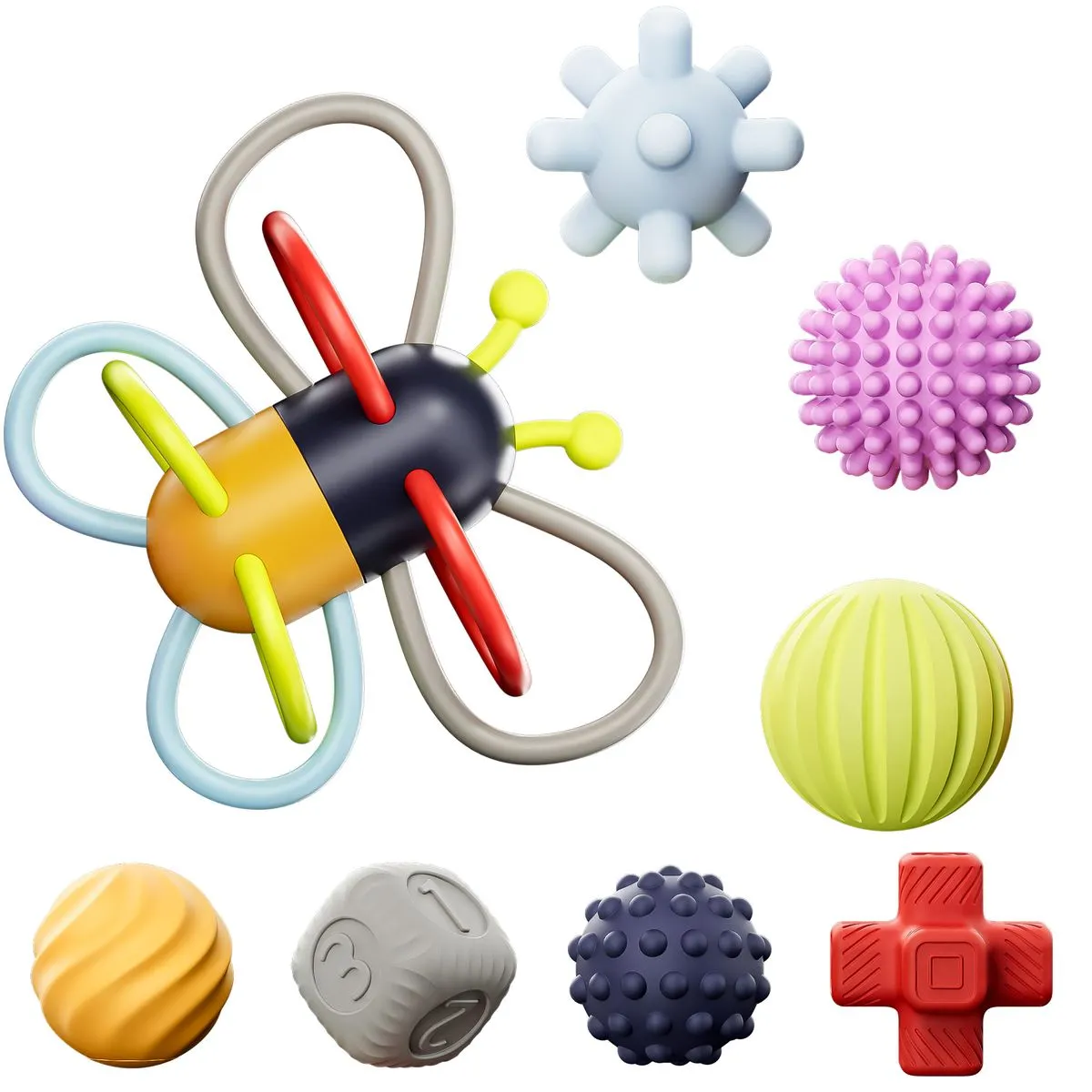 Sensory Balls for Baby Sensory Baby Toys 6 to 12 Months for Toddlers 8Pack