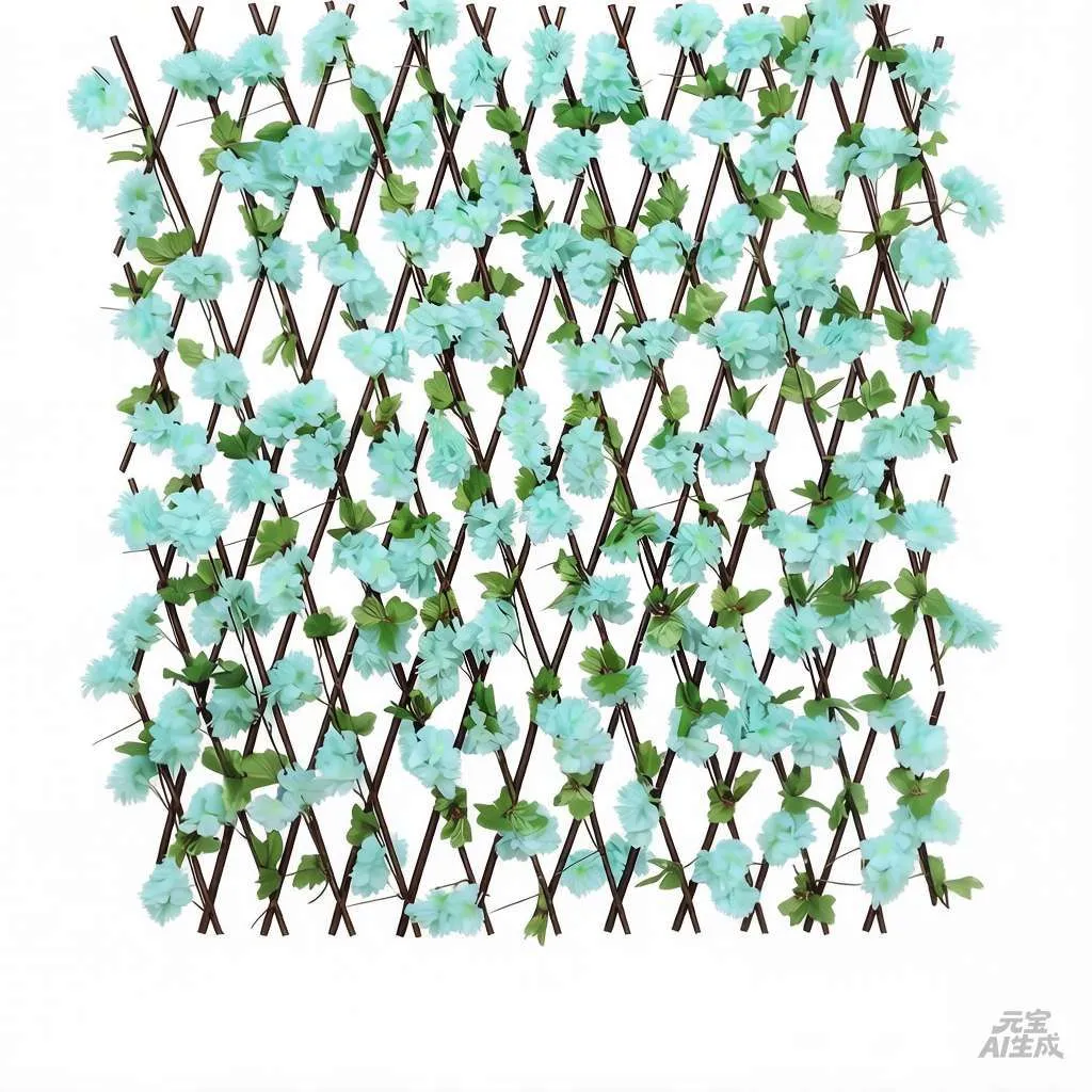 Simulated Fence Leaves - Blue