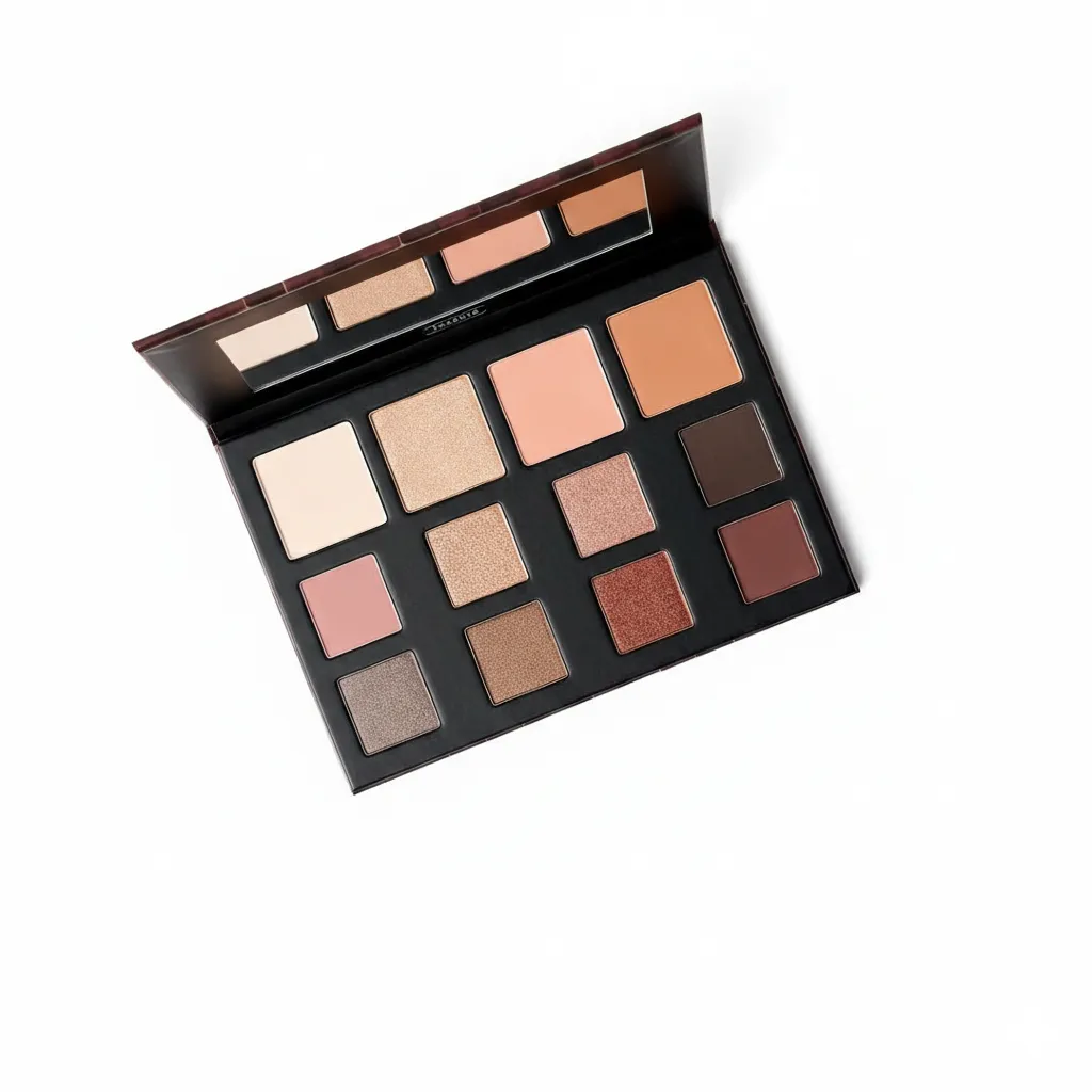 12-Color Pearlescent Matte Earth Tone Eyeshadow Palette - Smoky Shimmering