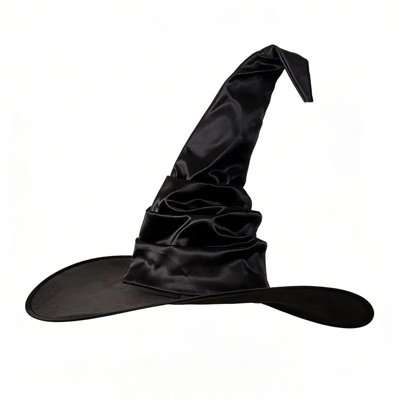 Halloween Ruched Black Witch Hat