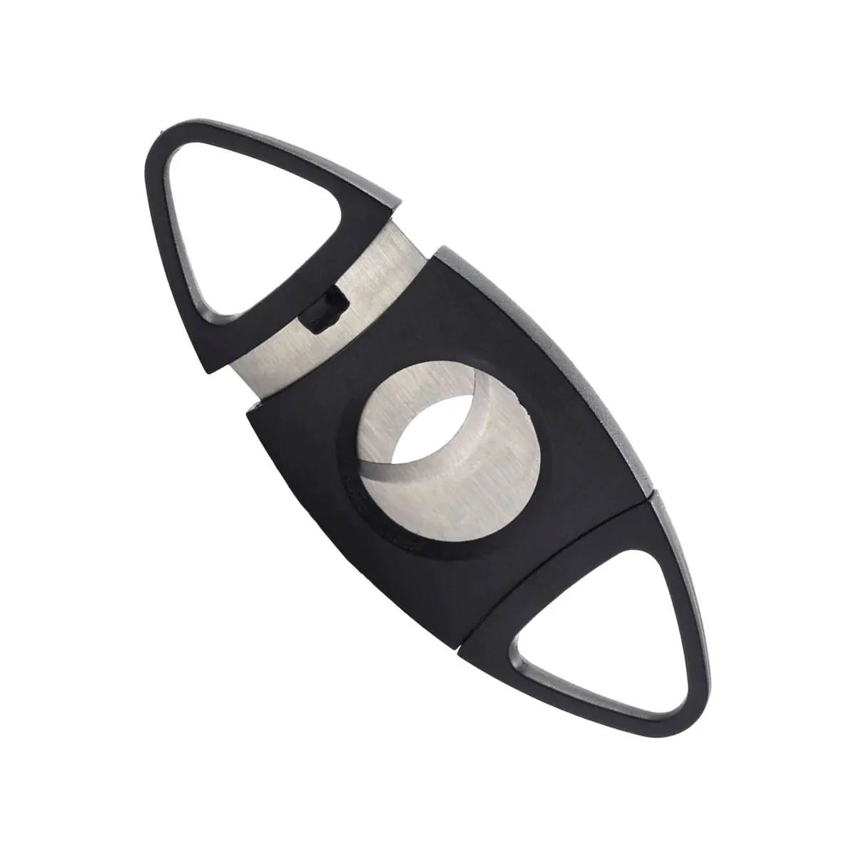Double Blade Hard Plastic Cigar Cutter With Stainless Steel Blades