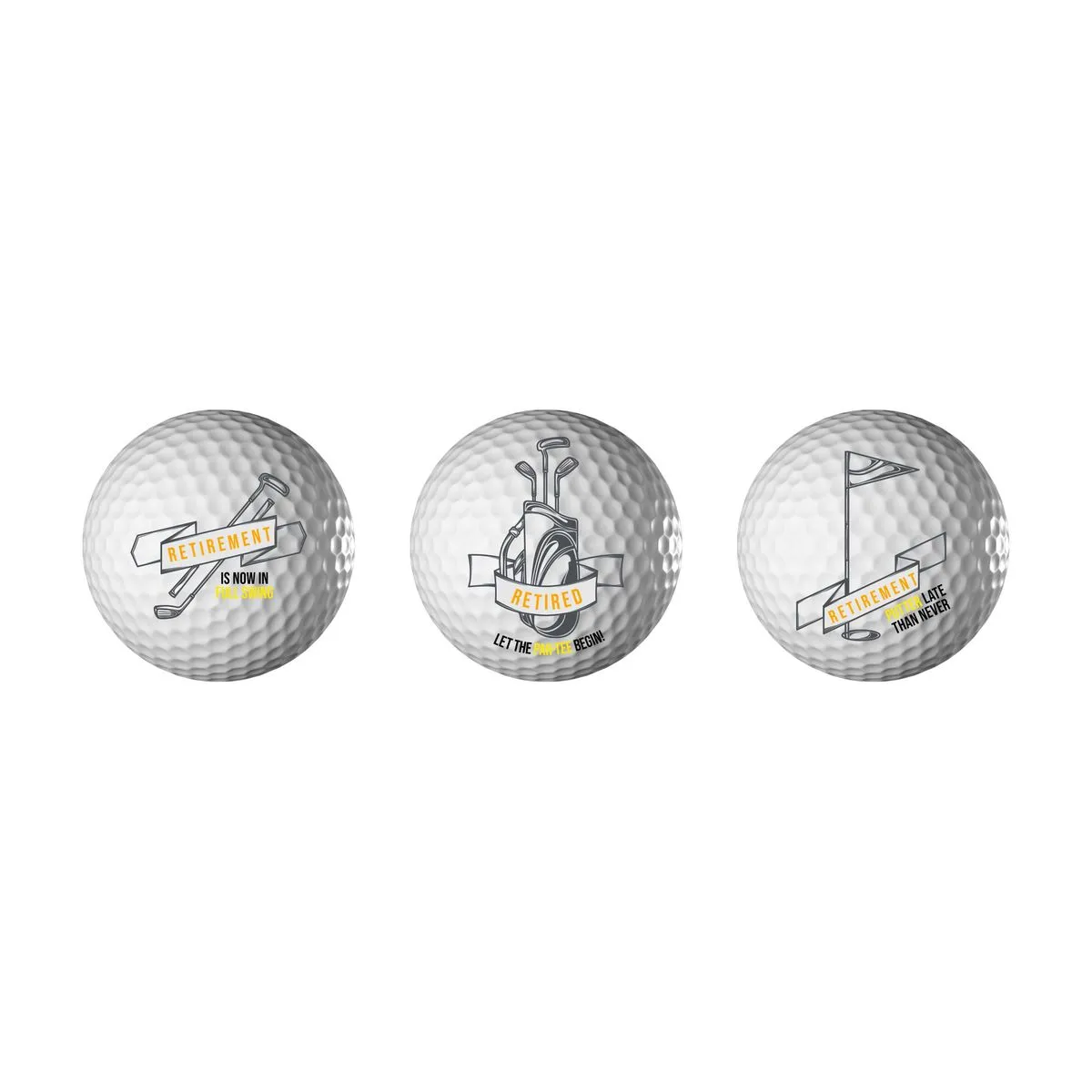 Personalised Golf Balls - Retirement