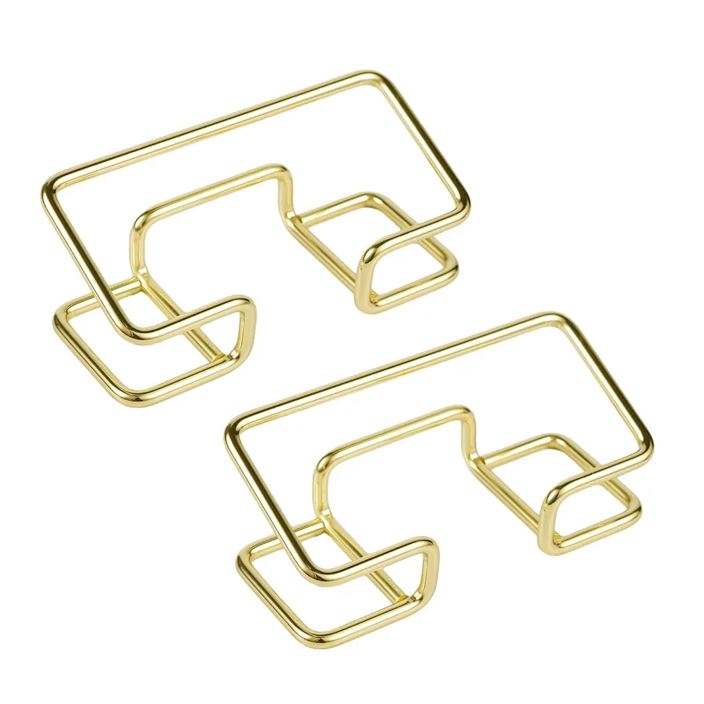 2pcs Metal Desk Card Holder, Desktop Business Card Display Stand