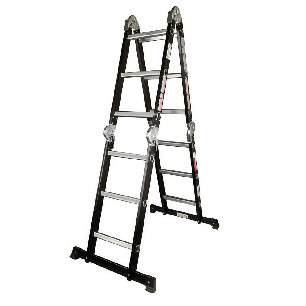 Tradequip - Multi-Function 3.1m Folding Ladder - 120kg - Black