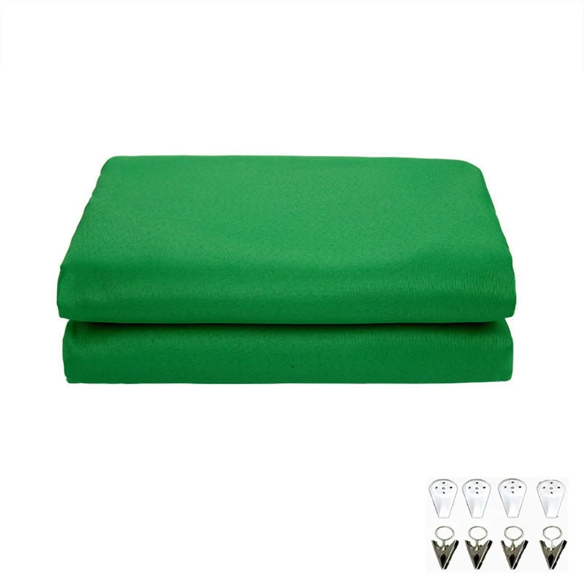 2 x 3M Green Screen Backdrop For Photography With 4 clips