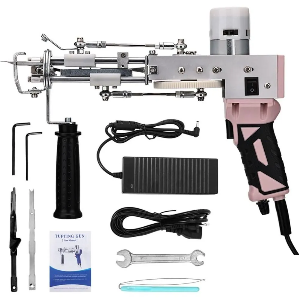 2-in-1 Tufting Gun & Hair Clipper Set, Low-Noise Carpet Weaving Gun