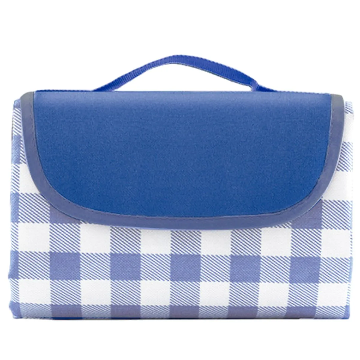 Picnic Blanket, Large Portable Outdoor Beach Picnic Blanket Mat with Handle - Blue