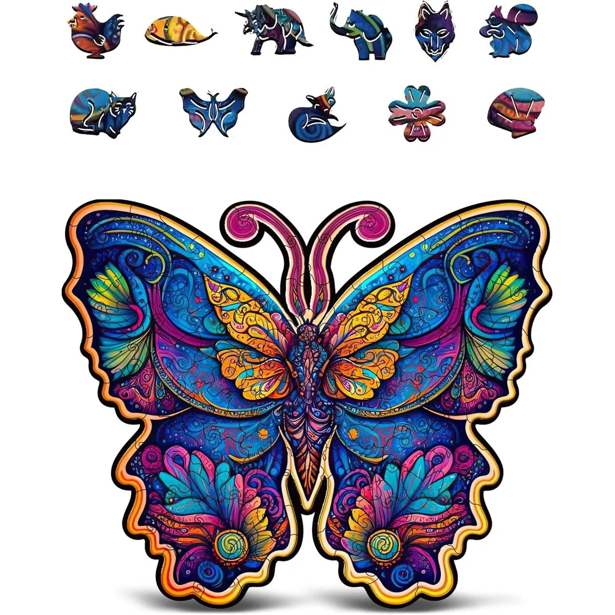 A3 Wooden Puzzle with Unique Shaped Pieces Fun and Challenging