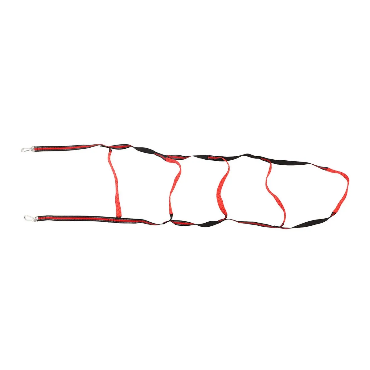 Portable Universal Boat Rope Ladder with Climbing Buckle Red 5 Steps