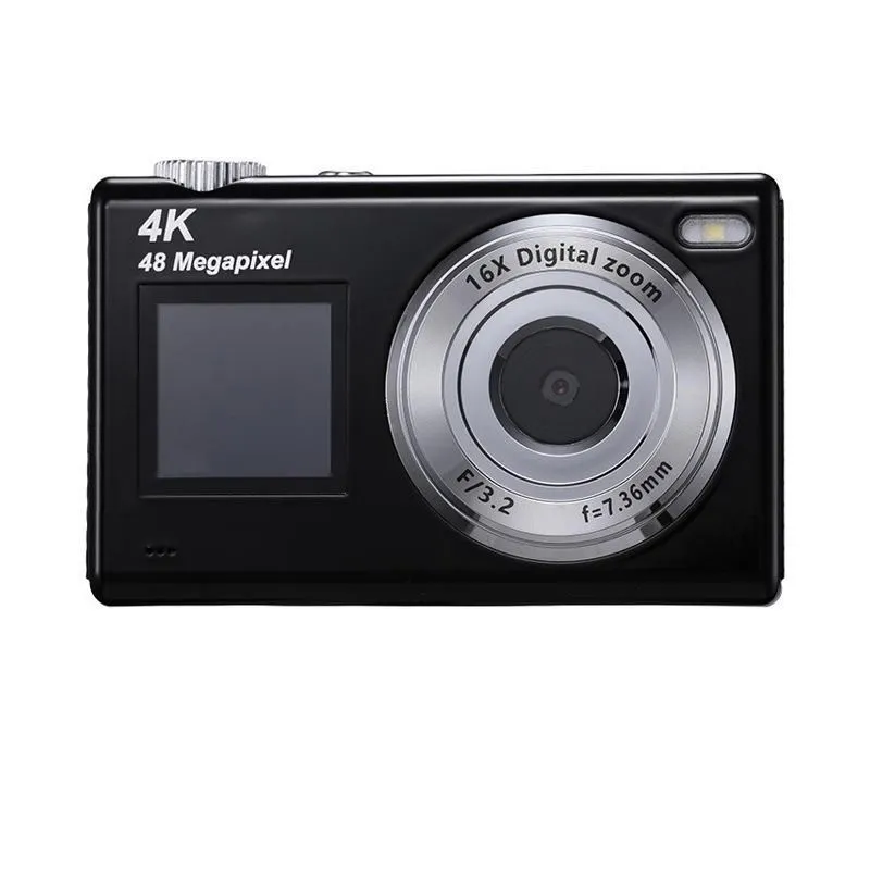 High Definition Dual Screen Camera With Self Portrait AF Focus Card - Black