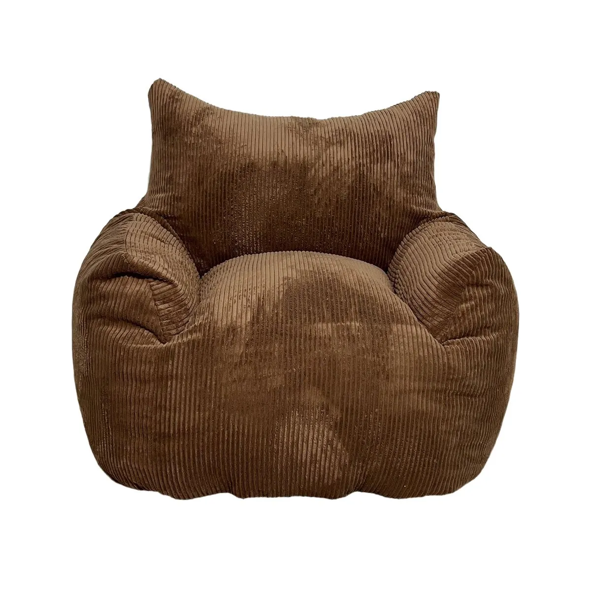 Lomansa Giant Plush Bean Bag Chair for Adults with Armrests - Oversized - Brown