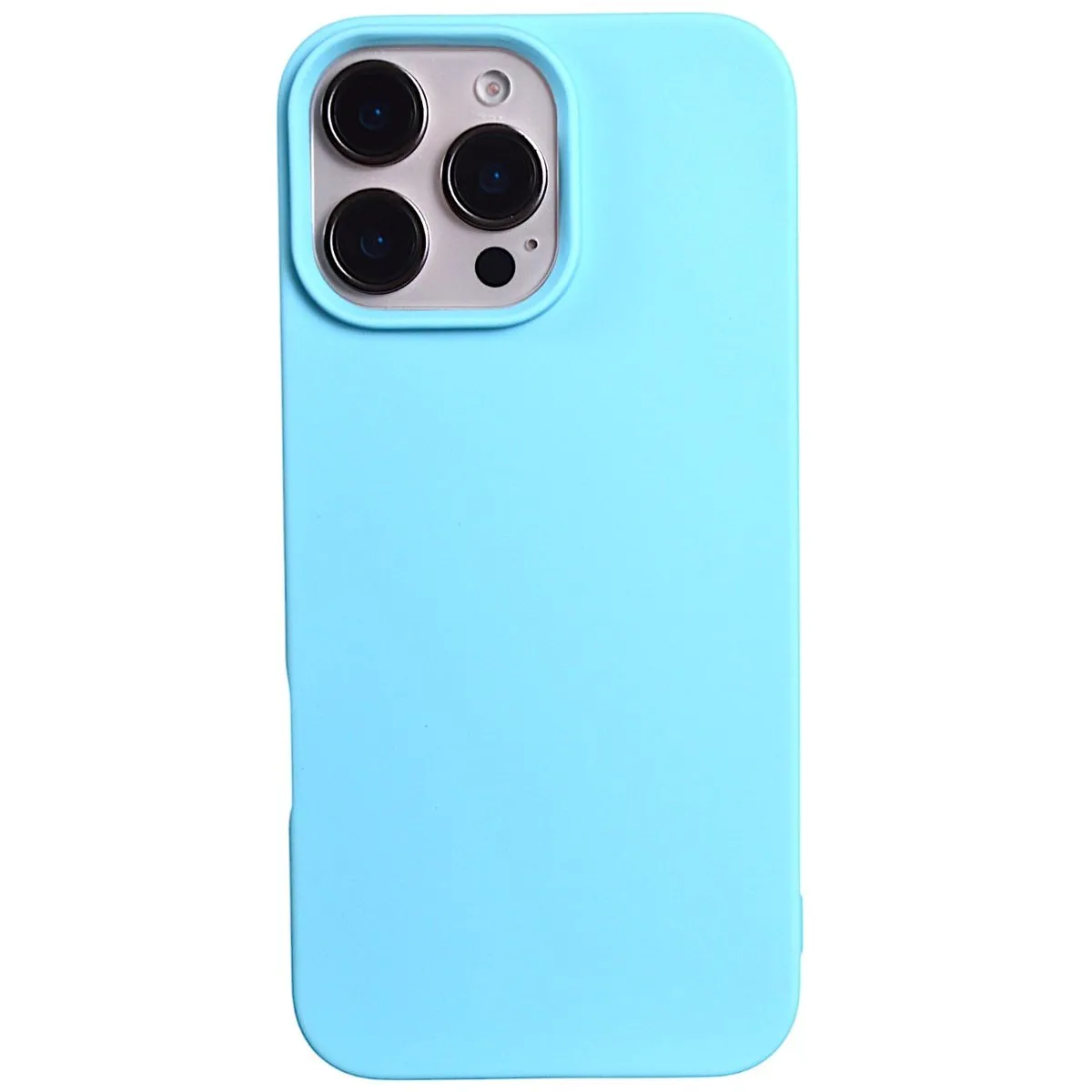 Solid Phone Case with Camera Protection Compatible With Iphone 16 Pro - Baby Blue
