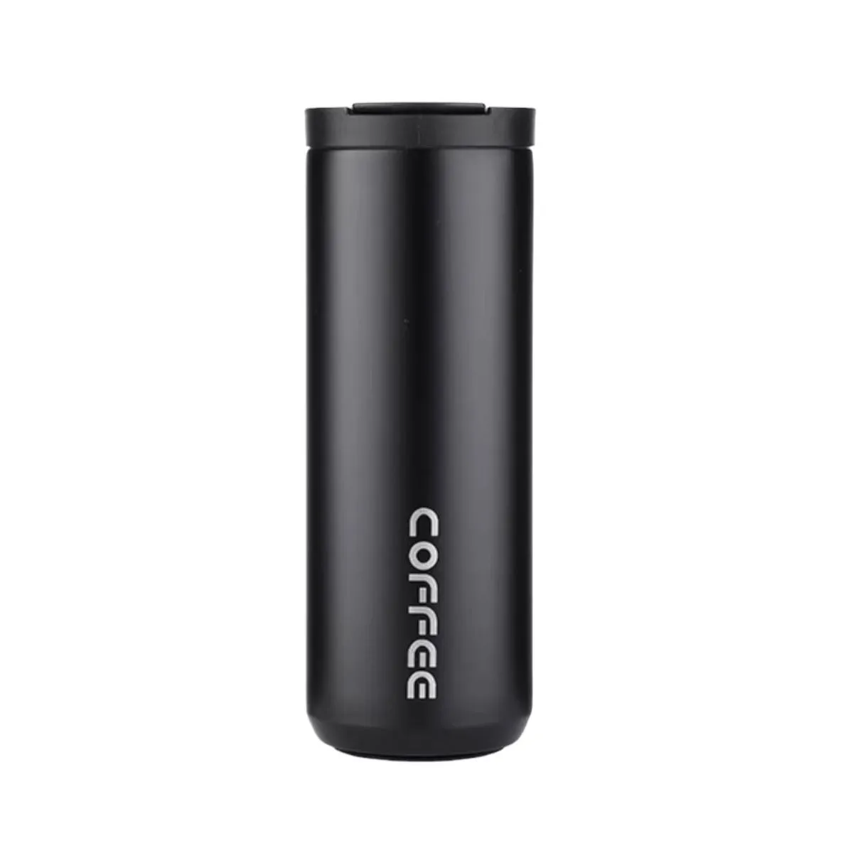 Leak-Proof Stainless Steel Thermo Tumbler Travel Coffee Vacuum Flask - 550ml - Black