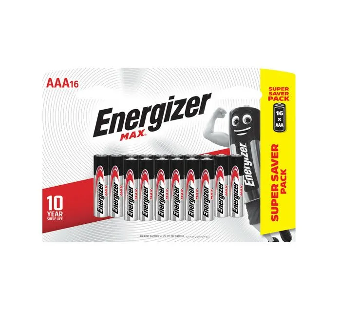 Energizer MAX Alkaline AAA Battery Card of 16