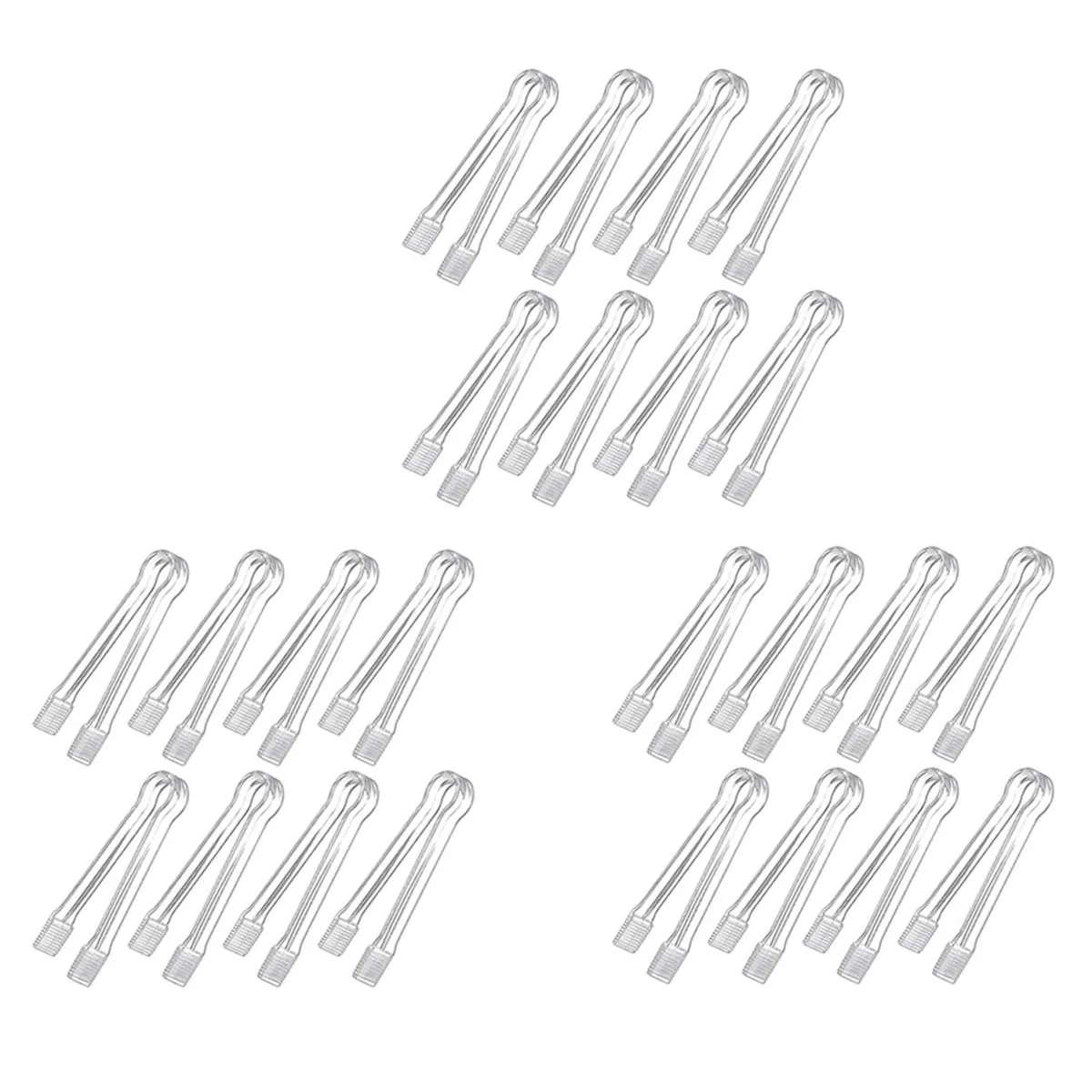 8 Pcs Plastic Buffet Serving Tongs Mini Serving Utensil Tongs